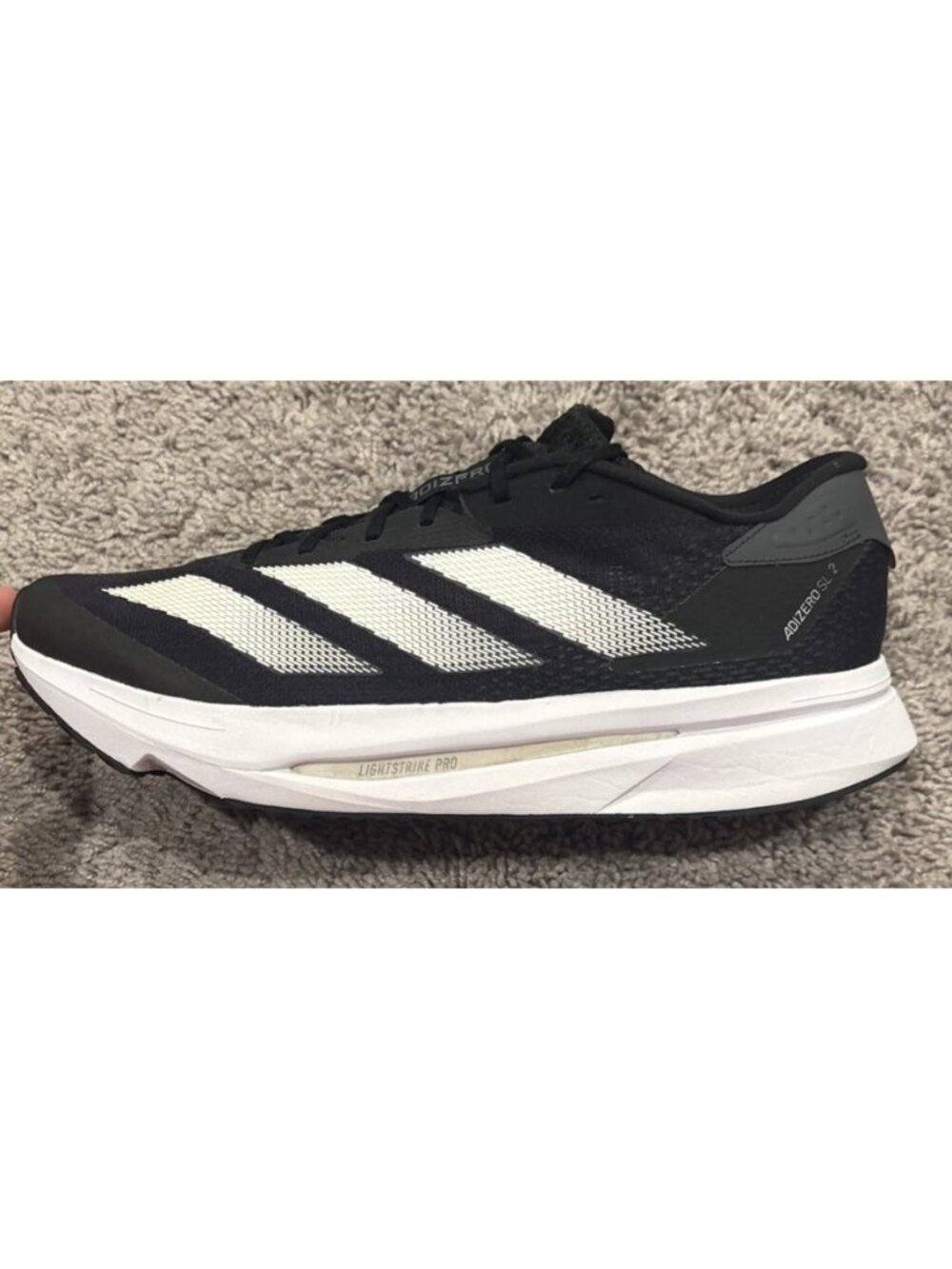 Adidas Adizero SL2 Black White Lightweight Running Shoes IF6748 Men's